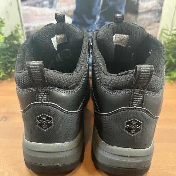 Khombu Men's Summit Black Leather Hiking Boots Size 12 - Picture 6 of 10